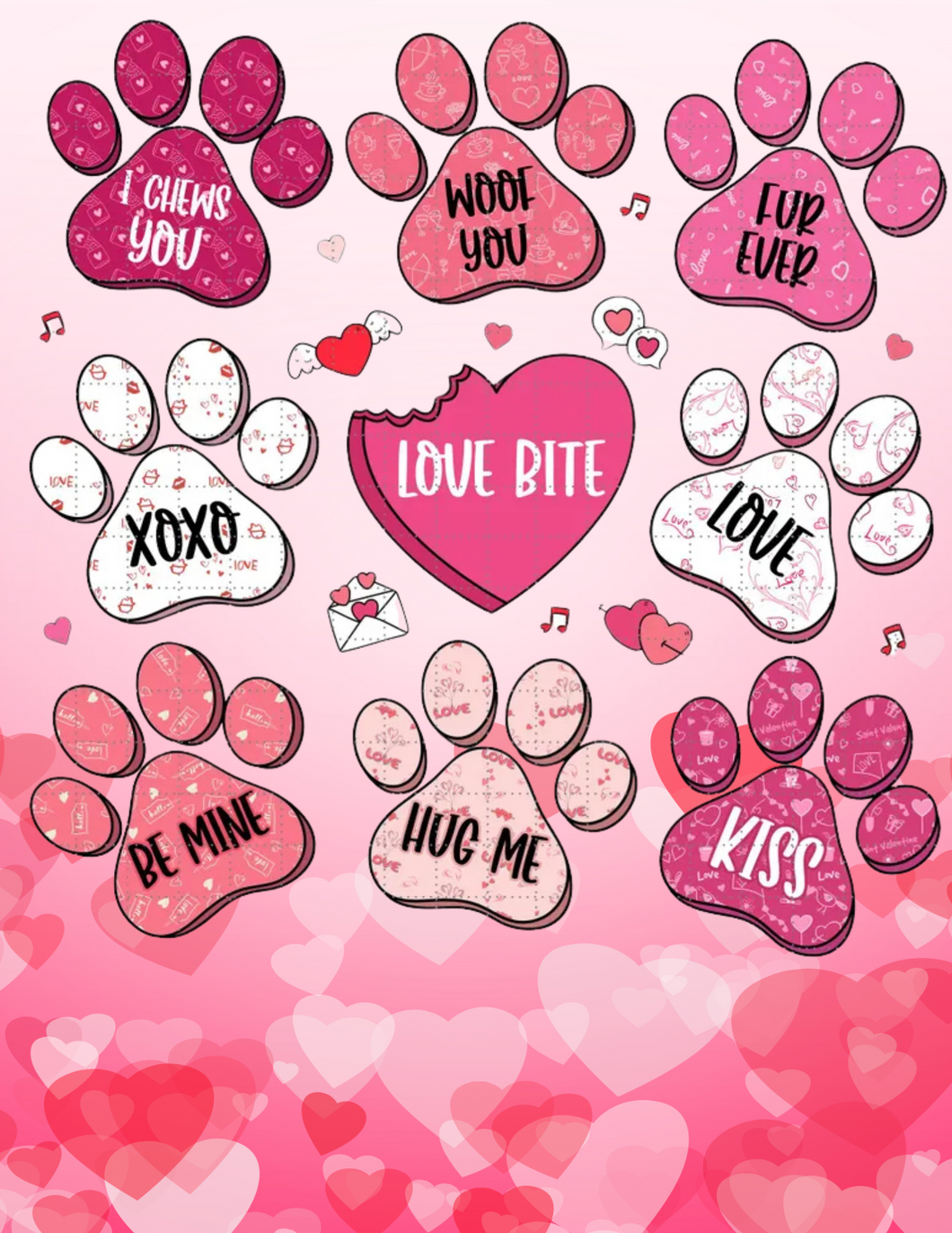 Dog Paws Candy Gram